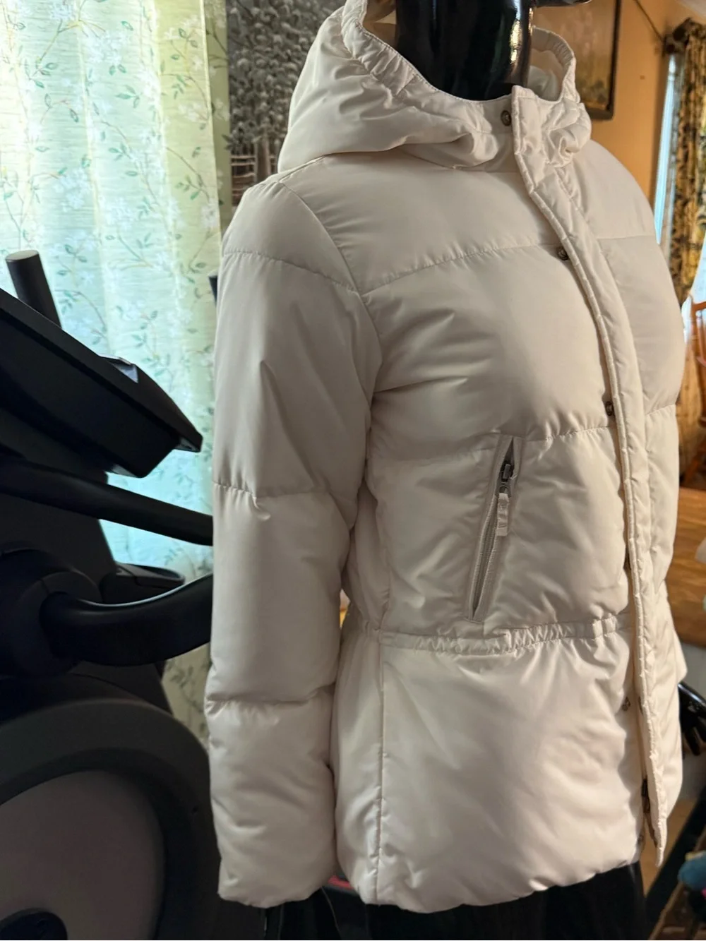 Ralph Lauren White Hooded Puffer Jacket